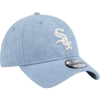 Ρυθμιζόμενο μπλε καπέλο με καμπύλη γείσο 9TWENTY Washed Denim των Chicago White Sox MLB από την New Era