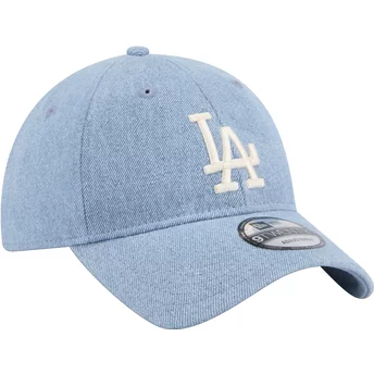 Ρυθμιζόμενο μπλε καπέλο με καμπυλό γείσο 9TWENTY Washed Denim των Los Angeles Dodgers MLB από την New Era
