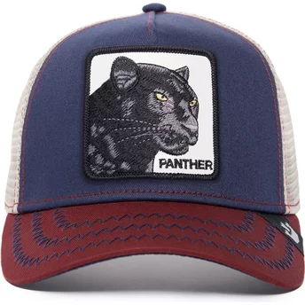 Μπλε σκούρο, μπεζ και κόκκινο trucker καπέλο Pantera The Panther The Farm από την Goorin Bros.