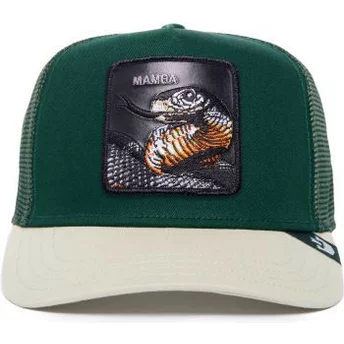 Πράσινο και λευκό τρακτεριστής καπέλο με φίδι Mamba, The Farm Premium της Goorin Bros.