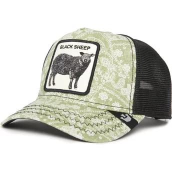 Πράσινο και μαύρο τράκερ καπέλο πρόβατο Black Sheep Parade The Farm Paisley από Goorin Bros.
