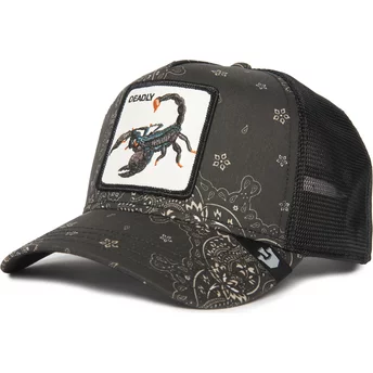 Μαύρο τράκερ καπέλο με σκορπιό Deadly Diamonds And Pearls The Farm Paisley από την Goorin Bros.