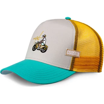 Λευκό, κίτρινο και μπλε trucker καπέλο H-Cub HFT της Coastal