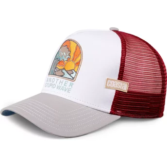 Λευκό, κόκκινο και γκρι τρακερ καπέλο Stupid Wave HFT από την Coastal