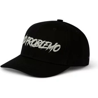 Μαύρο snapback καπέλο με καμπύλη γείση No Problemo από Pica Pica