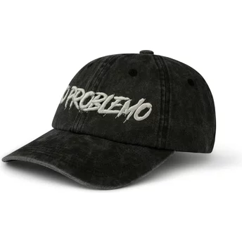 Ρυθμιζόμενο μαύρο καπέλο με καμπύλη γείσο No Problemo από Pica Pica