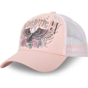Ροζ και λευκό τρακερ καπέλο EAGLE RP αετός από τον Von Dutch