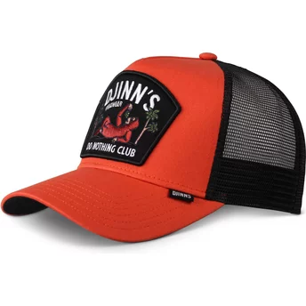 Πορτοκαλί και μαύρο trucker καπέλο του Do Nothing Club HFT DNC Sloth από την Djinns