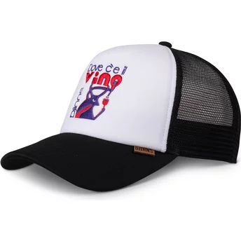 Μαύρο και άσπρο τρακερ καπέλο Vino HFT Food από Djinns