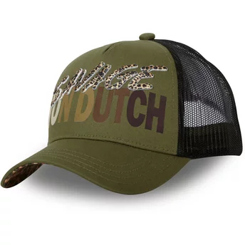 Πράσινο και μαύρο trucker καπέλο SAVAGE K από την Von Dutch