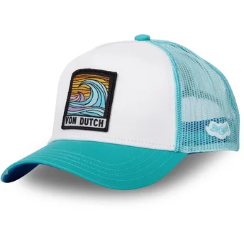 Καπέλο τύπου trucker λευκό και μπλε SURF04 από Von Dutch