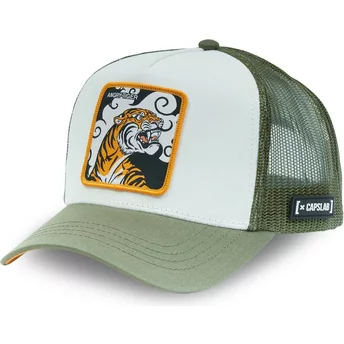 Λευκό και πράσινο τράκερ καπέλο με τίγρη Angry Tiger CL4 TIG Fantastic Beasts από την Capslab