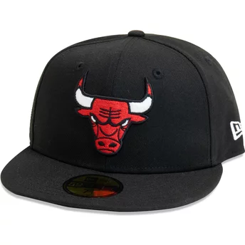 Στρογγυλό μαύρο καπέλο ρυθμιζόμενο 59FIFTY Essential των Chicago Bulls NBA από την New Era