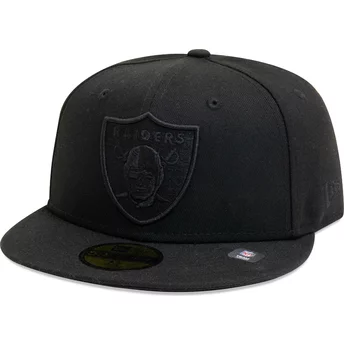 Μαύρο ρυθμιζόμενο μπλοκέ με μαύρο λογότυπο 59FIFTY Essential των Las Vegas Raiders NFL της New Era