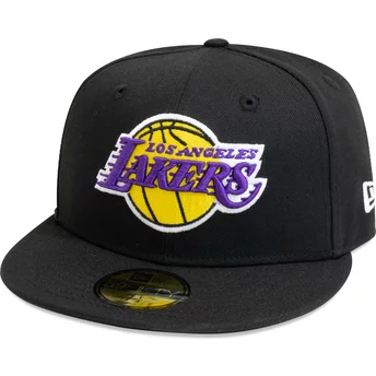 Μαύρο Ρυθμιζόμενο Καπέλο Φλατ 59FIFTY Essential των Los Angeles Lakers NBA από την New Era