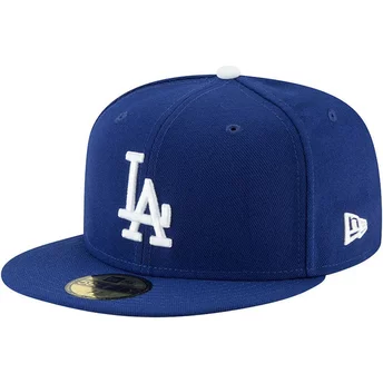 Μπλε προσαρμοσμένος επίπεδος σκούφος 59FIFTY Authentic On Field Game των Los Angeles Dodgers MLB από την New Era