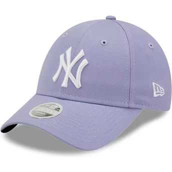 Ρυθμιζόμενο βιολετί με καμπύλο γυναικείο καπέλο 9FORTY League Essential των New York Yankees MLB από την New Era