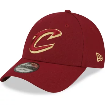 Κόκκινο ρυθμιζόμενο καπέλο με καμπύλη γείσα 9FORTY The League των Cleveland Cavaliers NBA από την New Era