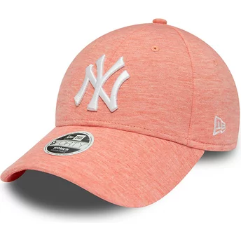 Ρυθμιζόμενο ροζ γυναικείο καπέλο με καμπυλωτό γείσο 9FORTY της New Era για τους New York Yankees του MLB