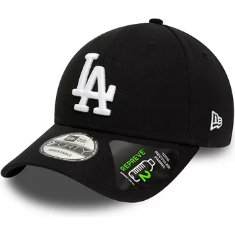 Ρυθμιζόμενο μαύρο καπέλο με καμπυλωτό γείσο 9FORTY REPREVE League Essential των Los Angeles Dodgers MLB από την New Era