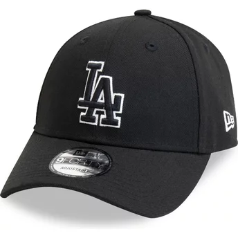 Ρυθμιζόμενο μαύρο καπέλο με καμπυλωτό γείσο 9FORTY Pop Outline των Los Angeles Dodgers MLB από την New Era