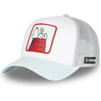 Λευκό, γκρι και μπλε τρακερ καπέλο Snoopy και Emilio PEA4 SNO Peanuts από την Capslab