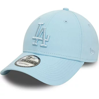 Gorra curva azul claro ajustable con logo azul claro 9FORTY League Essential de Los Angeles Dodgers MLB de New Era