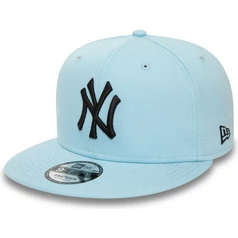 Γαλάζιο ανοιχτό snapback σκούφος με μαύρο λογότυπο 9FIFTY League Essential των New York Yankees MLB από την New Era