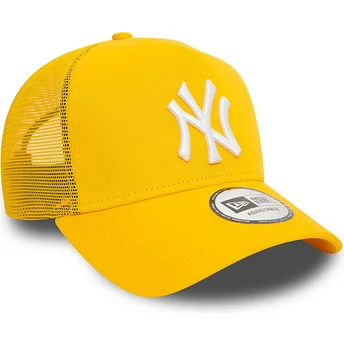 Gorra trucker amarilla A Frame League Essential de New York Yankees MLB de New Era