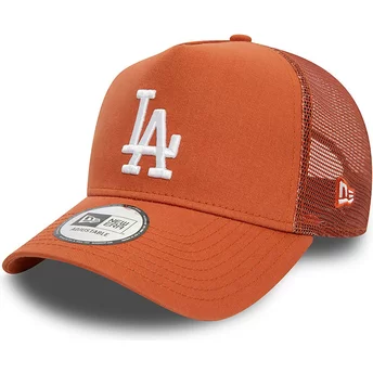 Καφέ τρακερ καπέλο Α Frame League Essential των Los Angeles Dodgers MLB από την New Era