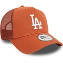 gorra-trucker-marron-a-frame-league-essential-de-los-angeles-dodgers-mlb-de-new-era