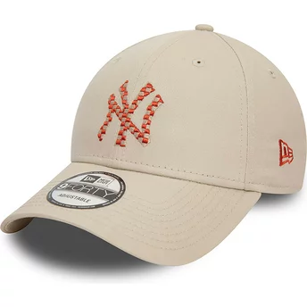 Ρυθμιζόμενο μπεζ καπέλο με καμπύλη γείσο 9FORTY Seasonal Infill των New York Yankees MLB από την New Era