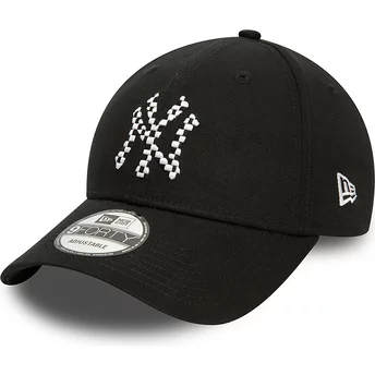 Μαύρο ρυθμιζόμενο καπέλο με καμπύλη γείσο 9FORTY Seasonal Infill των New York Yankees MLB από την New Era
