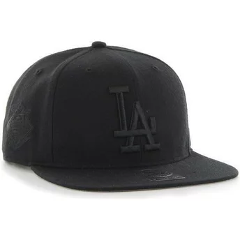 Καπέλο Snapback 47 Brand Flat Brim με Μαύρο Λογότυπο Los Angeles Dodgers MLB Sure Shot σε Μαύρο Χρώμα