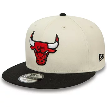 Μπεζ και μαύρο snapback 9FIFTY λογότυπο των Chicago Bulls NBA από την New Era