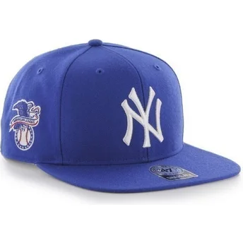 Μπλε επίπεδο καπέλο snapback New York Yankees MLB Sure Shot από τη 47 Brand