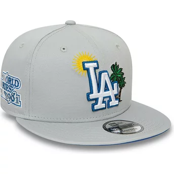 Γκρι Επίπεδο Καπέλο Snapback 9FIFTY Summer Icon των Los Angeles Dodgers MLB από την New Era