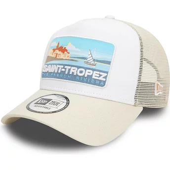 Μπεζ τράκερ καπέλο A Frame Summer από την Saint-Tropez Πόλεις και Παραλίες της New Era