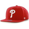 47-brand-flat-brim-philadelphia-phillies-mlb-sure-shot-red-snapback-cap
