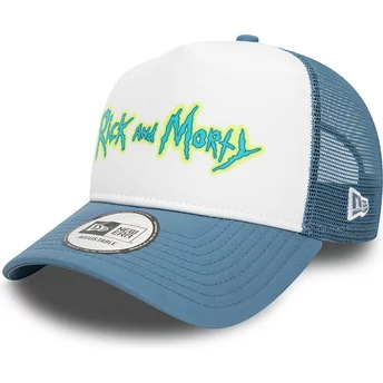 Λευκό και μπλε τρακερ καπέλο A Frame Χαρακτήρας του Rick και Morty από την New Era