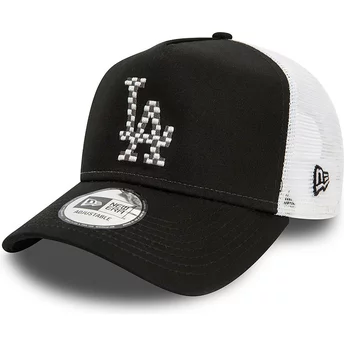 Μαύρο και λευκό τρακερ καπέλο A Frame Seasonal Infill των Los Angeles Dodgers MLB από την New Era