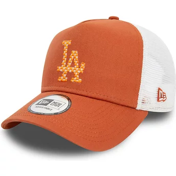 Καπέλο τράκερ καφέ και λευκό A Frame Seasonal Infill των Los Angeles Dodgers MLB από την New Era