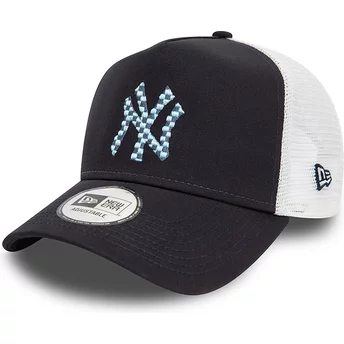 Καπέλο φορτηγατζή σε μπλε ναυτικό και λευκό A Frame Seasonal Infill των New York Yankees MLB της New Era