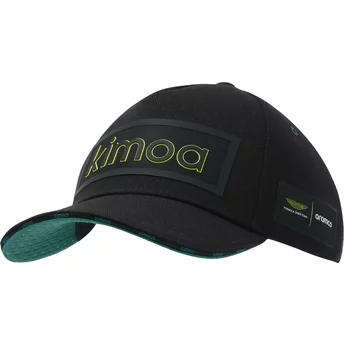 Μαύρο ρυθμιζόμενο καπέλο με καμπύλη Fernando Alonso AMF1 Patch της Aston Martin Formula 1 από την Kimoa