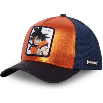 Πορτοκαλί και ναυτικό μπλε trucker καπέλο Son Goku SAV Dragon Ball από την Capslab