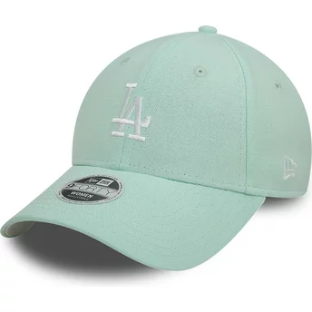 Πράσινος ρυθμιζόμενος γυναικείος καπέλο με καμπυλωτό γείσο 9FORTY Linen των Los Angeles Dodgers MLB από την New Era