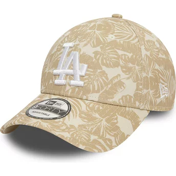 Ρυθμιζόμενο καφέ καπέλο με καμπυλωτό γείσο 9FORTY Summer All Over Print των Los Angeles Dodgers MLB από την New Era