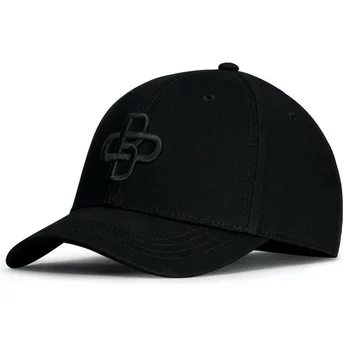 Μαύρο ρυθμιζόμενο καπέλο με μαύρο λογότυπο Baseball Peach από την Oblack