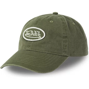 Ρυθμιζόμενο πράσινο καπέλο με καμπύλη γείσο LOG KAK από την Von Dutch