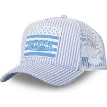 Μπλε και λευκό τρακερ καπέλο FLAG C από τον Von Dutch